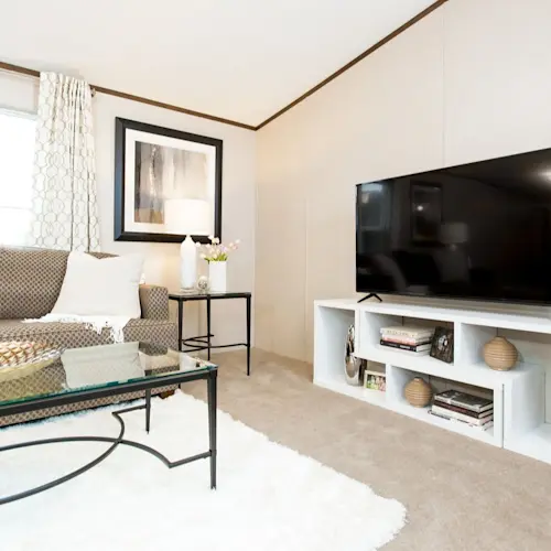 The Bliss living room is the perfect neutral canvas to style with your own personal decor touches. 