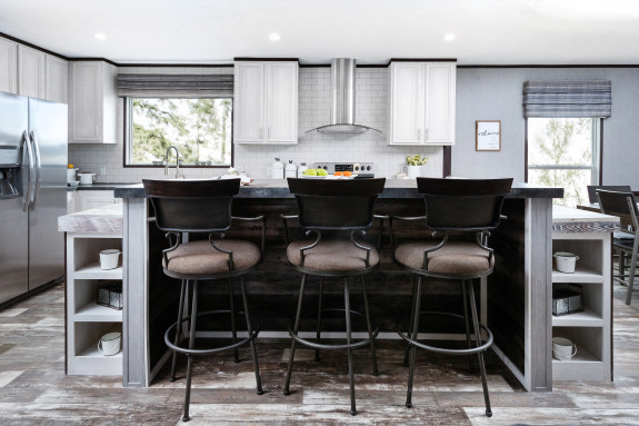 Check out the kitchen island in The Shoreline mobile/manufactured/modular home.