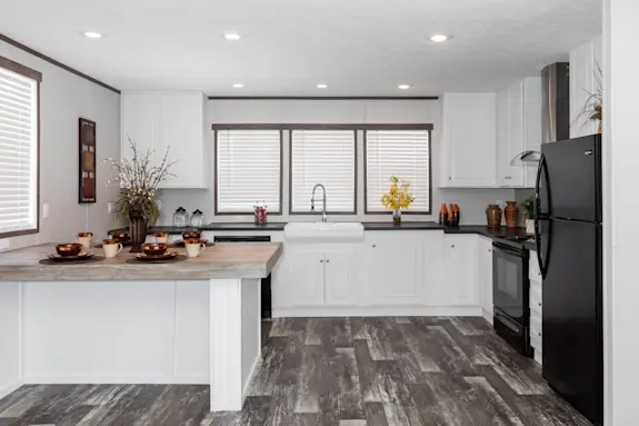 Check out the kitchen in The Social 76 mobile/manufactured/modular home.