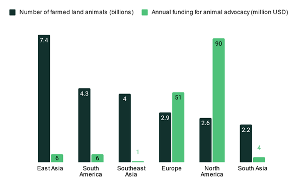Animal advocacy is especially neglected in Asia