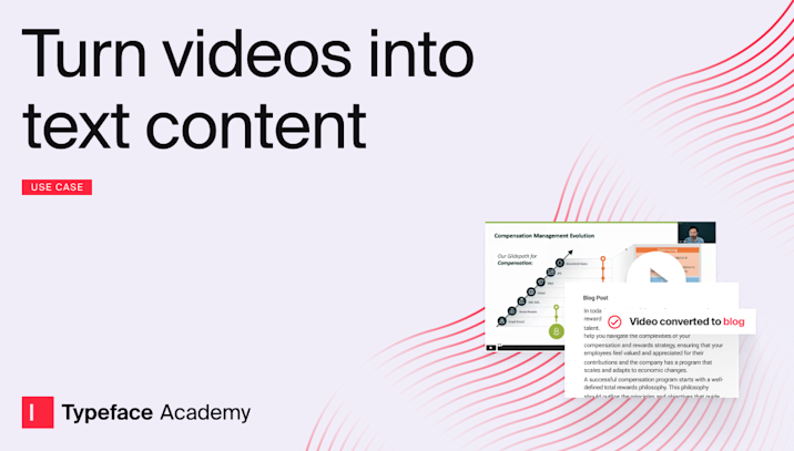 Videos repurposed as written content