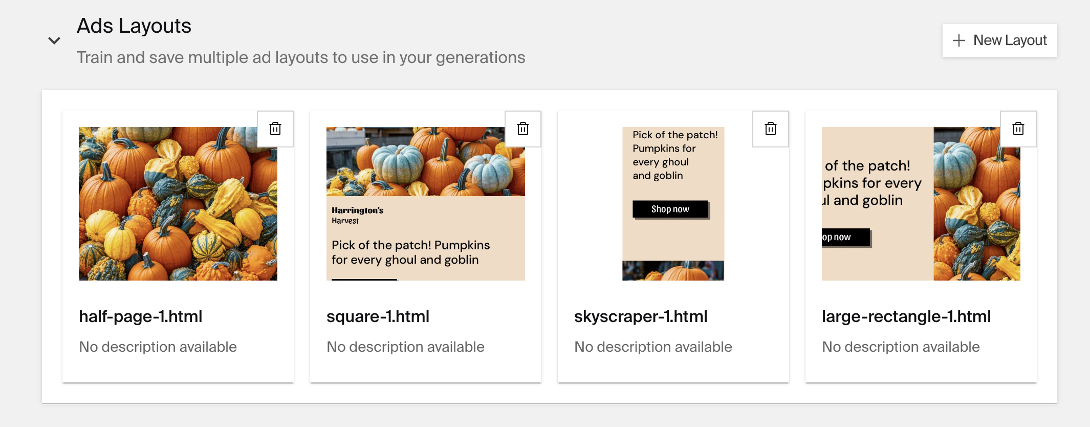 Resize ads to different formats
