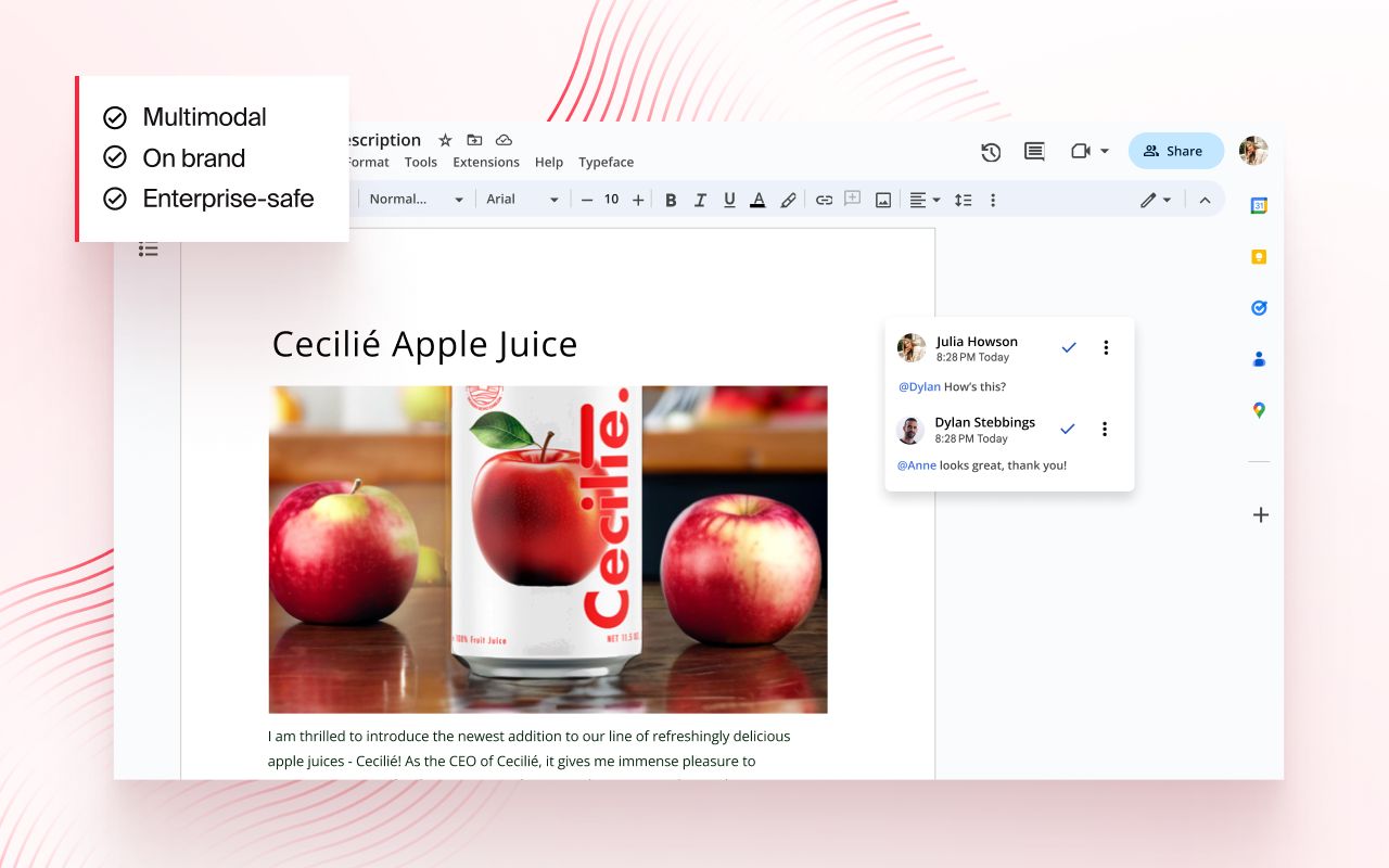 Typeface for Google Workspace: Integrating Personalized Generative AI Into Marketers’ Workflows