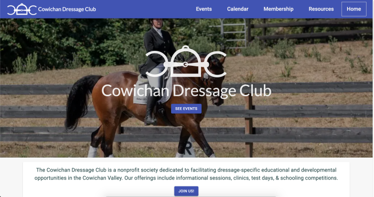 Cowichan Dressage Club screenshot