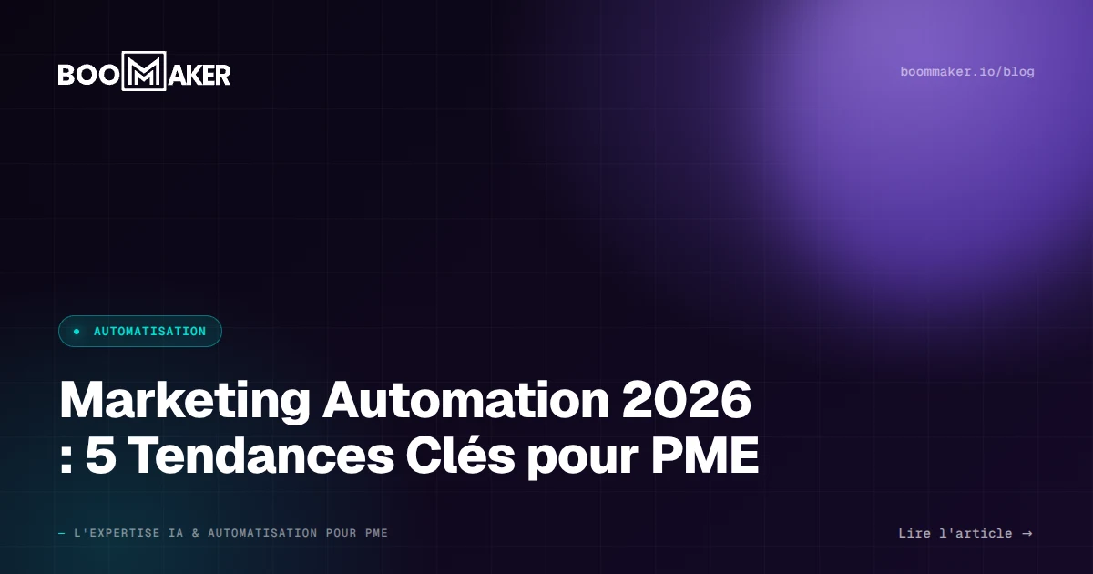 Marketing Automation 2026 : 5 Tendances Clés pour PME