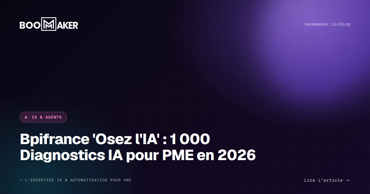 Bpifrance 'Osez l'IA' : 1 000 Diagnostics IA pour PME en 2026