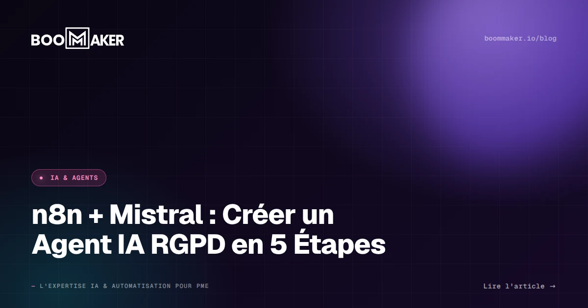 n8n + Mistral : Créer un Agent IA RGPD en 5 Étapes