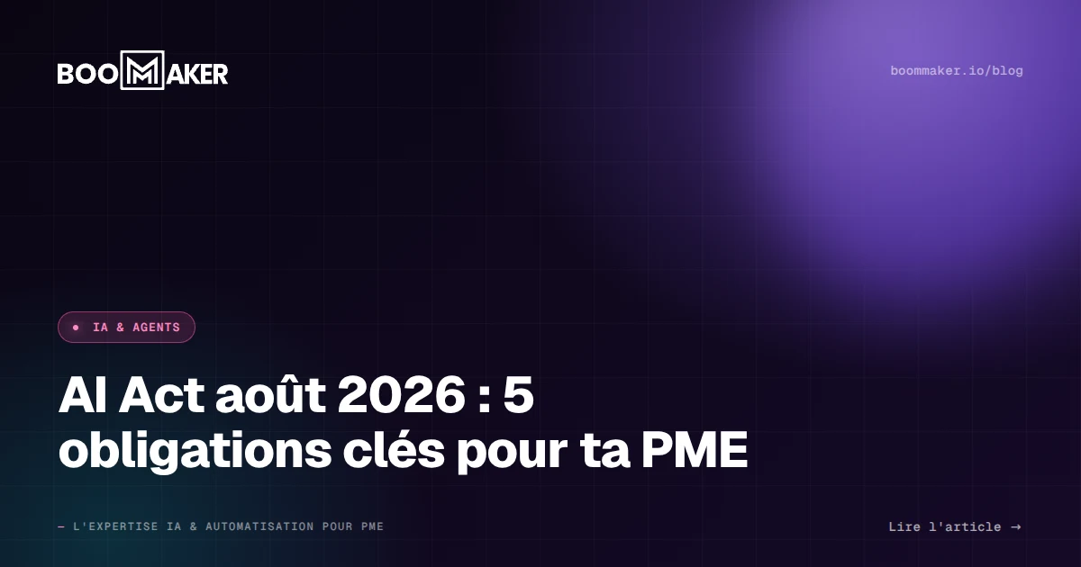 AI Act août 2026 : 5 obligations clés pour ta PME