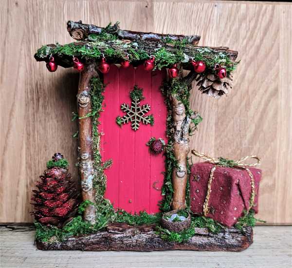 Red Xmas Fairy Door