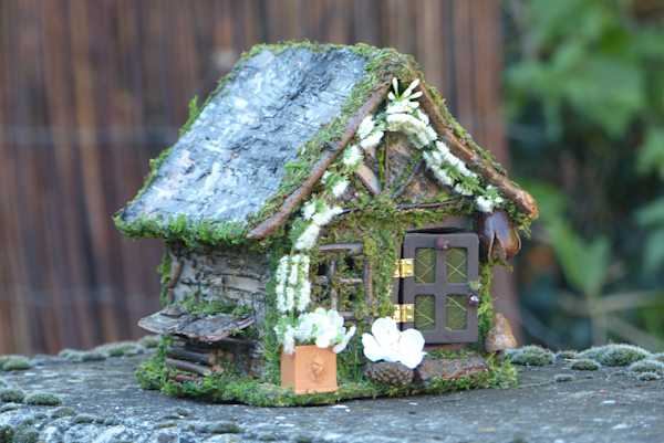 Miniature Flowery Fairy House