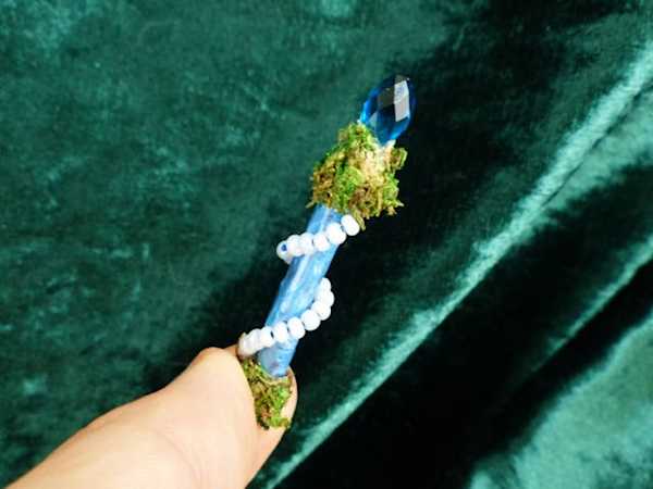 Blue Fairy Wand with Crystal Tip