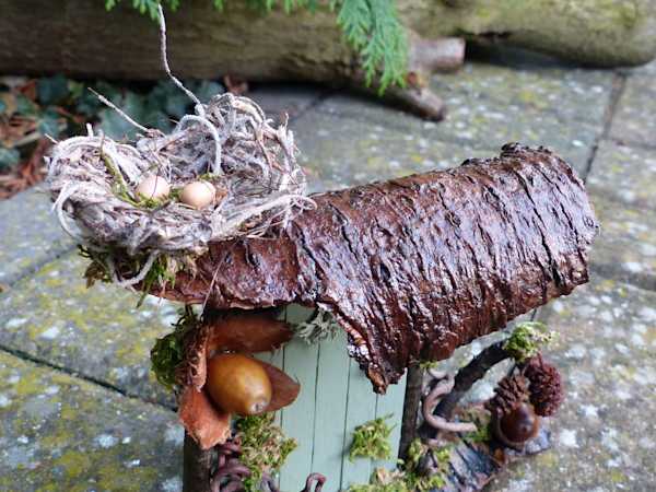 Fairy Door with Bird's Nest