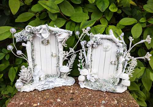 White Fairy Door Set