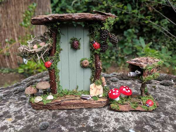 Miniature Fairy Door and Postbox