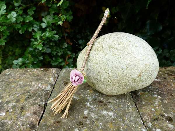 Pink Rose Fairy Broomstick