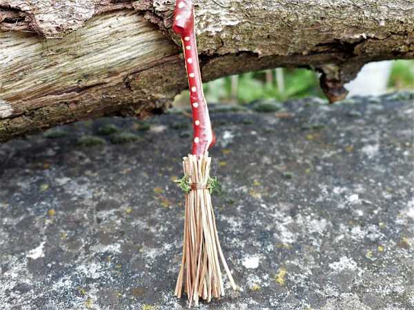 Red & Yellow Fairy Broomstick