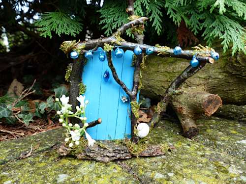 Fairy Door with Blue Bells