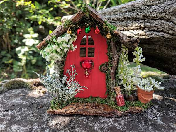 Miniature Red Fairy Door