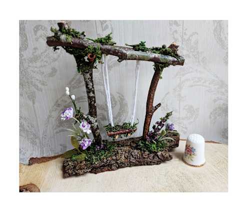 Purple Fairy Garden Swing