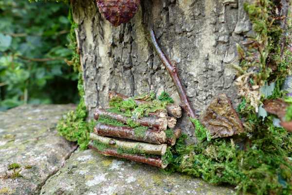 Ladybird Fairy House Wood Cutters Pile