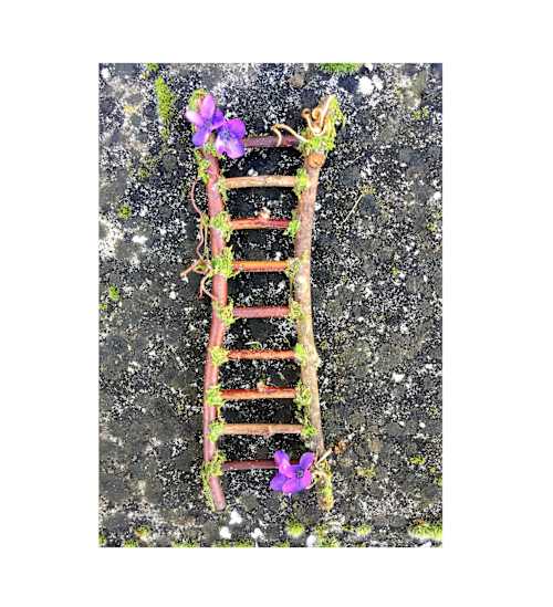 Flowery Fairy Garden Ladder