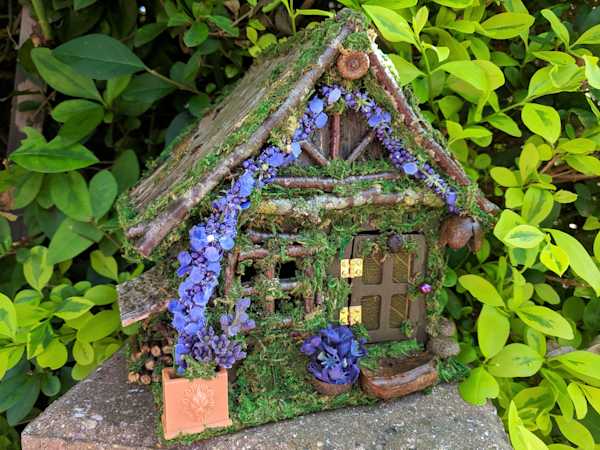 Purple Flowery Fairy House