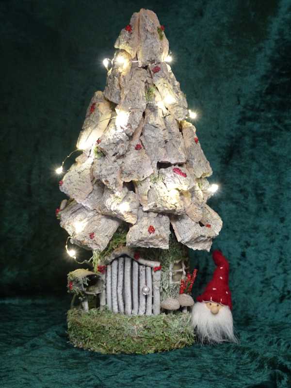 Wintry Fairy House with Lights