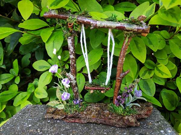 Miniature Fairy Garden Swing