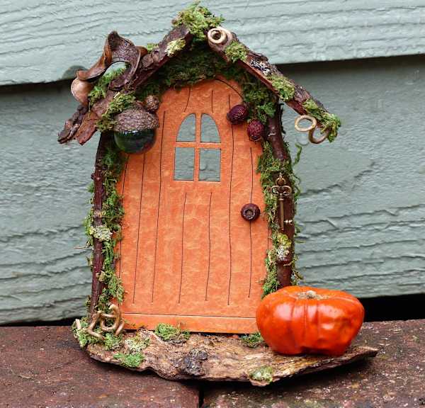 Orange Miniature Fairy Door