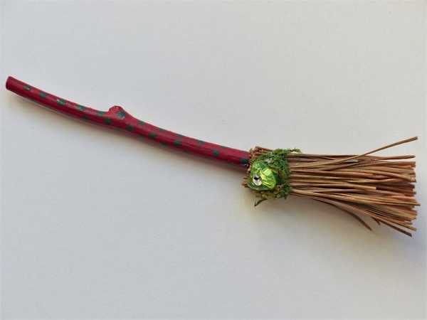 Red & Green Fairy Broom