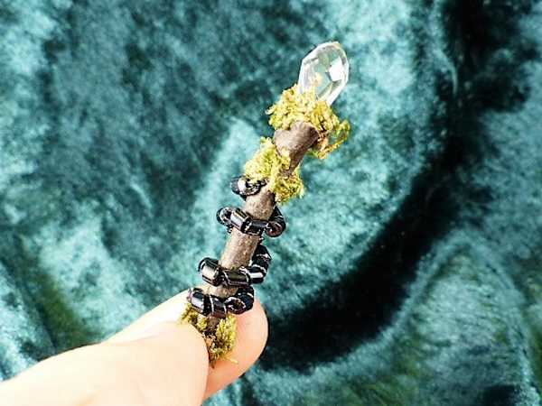 Fairy Wand with Black Beads