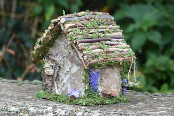 Miniature Fairy House with Flowers