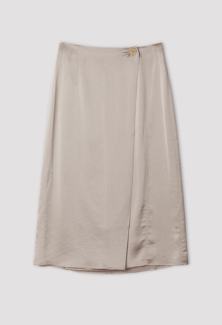 Beige Skirt in Premium Silk