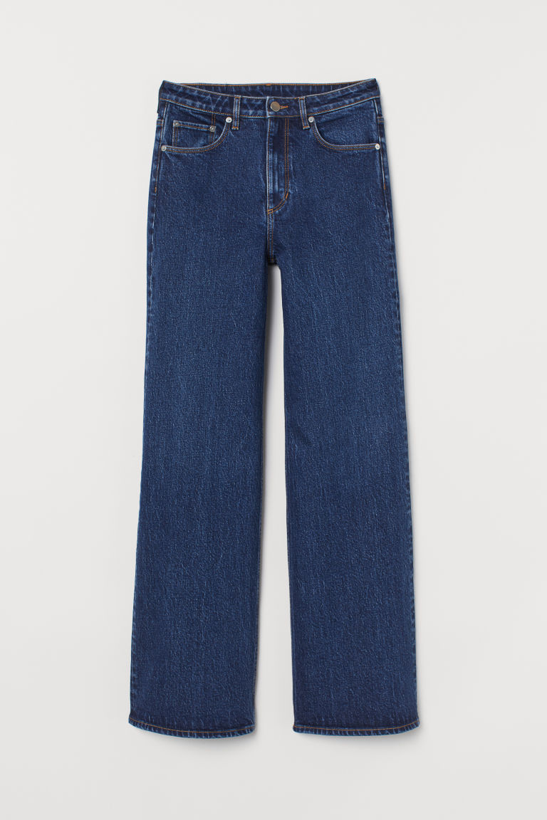 Dark Blue Straight Jeans in Organic Cotton 