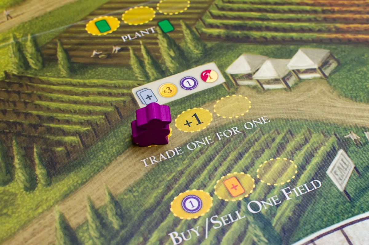 Viticulture: Tuscany Essential Edition társasjáték - kereskedés mező