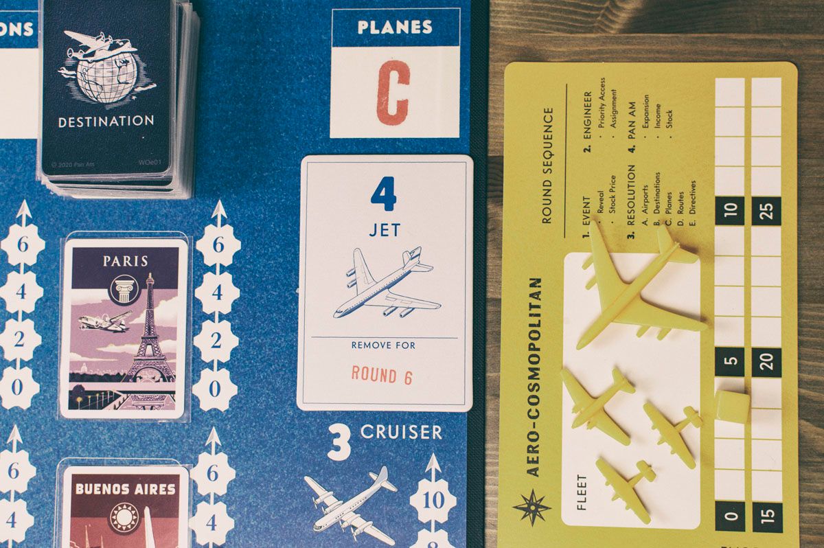 Pan Am társasjáték - repülő vásárlása és flotta