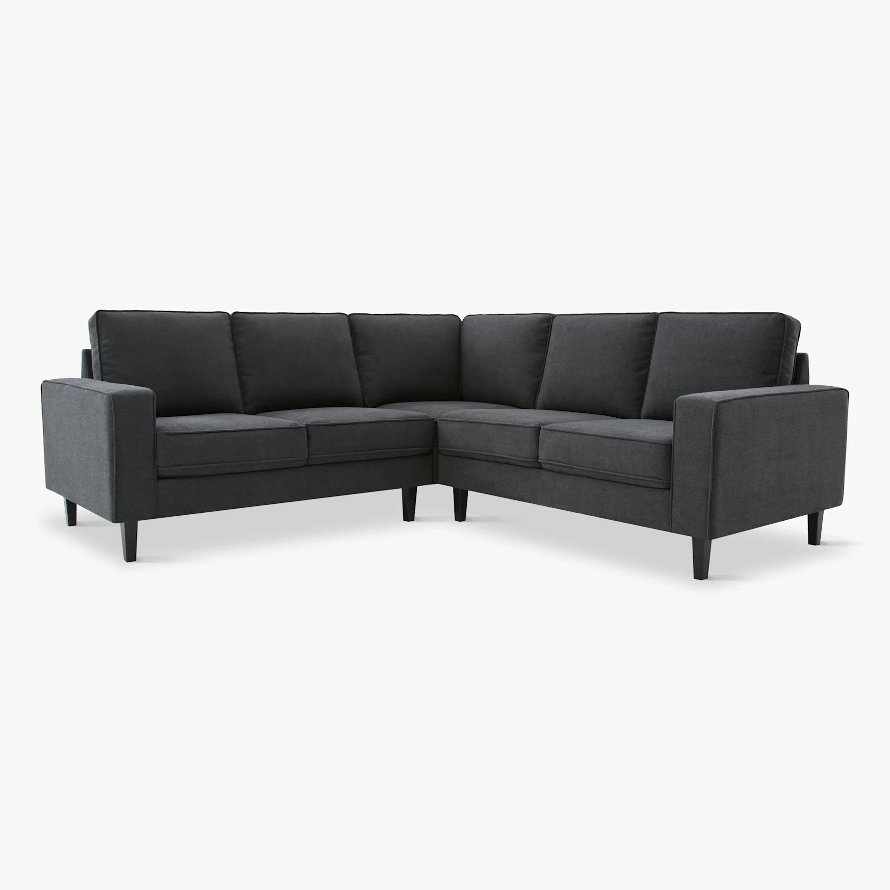 Monaco Corner Sofa, Slate Grey Classic Plush Fabric