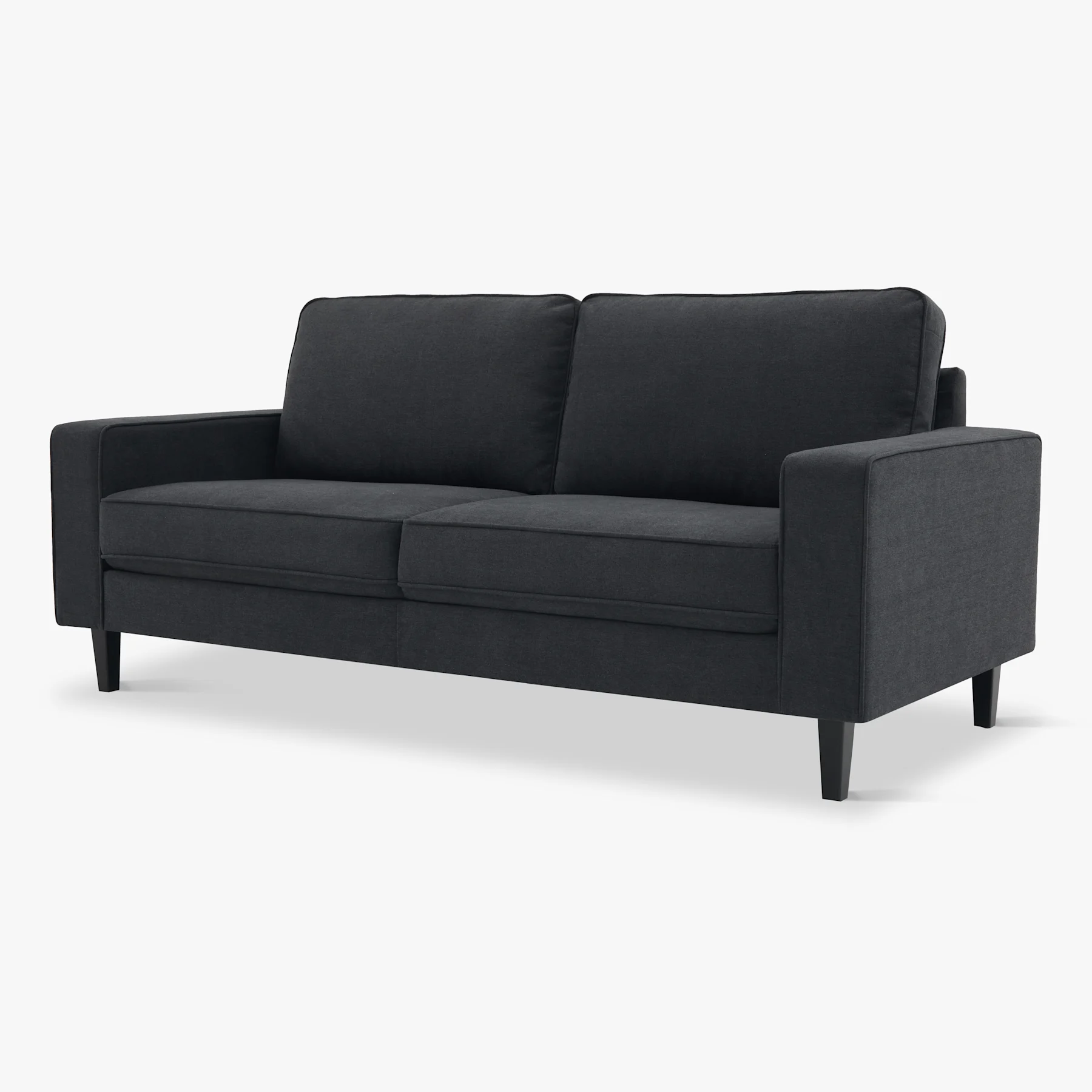 Monaco 3 Seater Sofa, Slate Grey Classic Plush Fabric