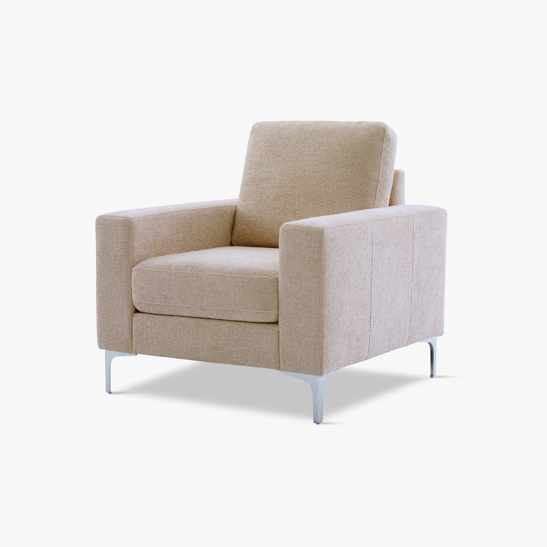 Baltimore Armchair, Champagne Woven Chenille Fabric