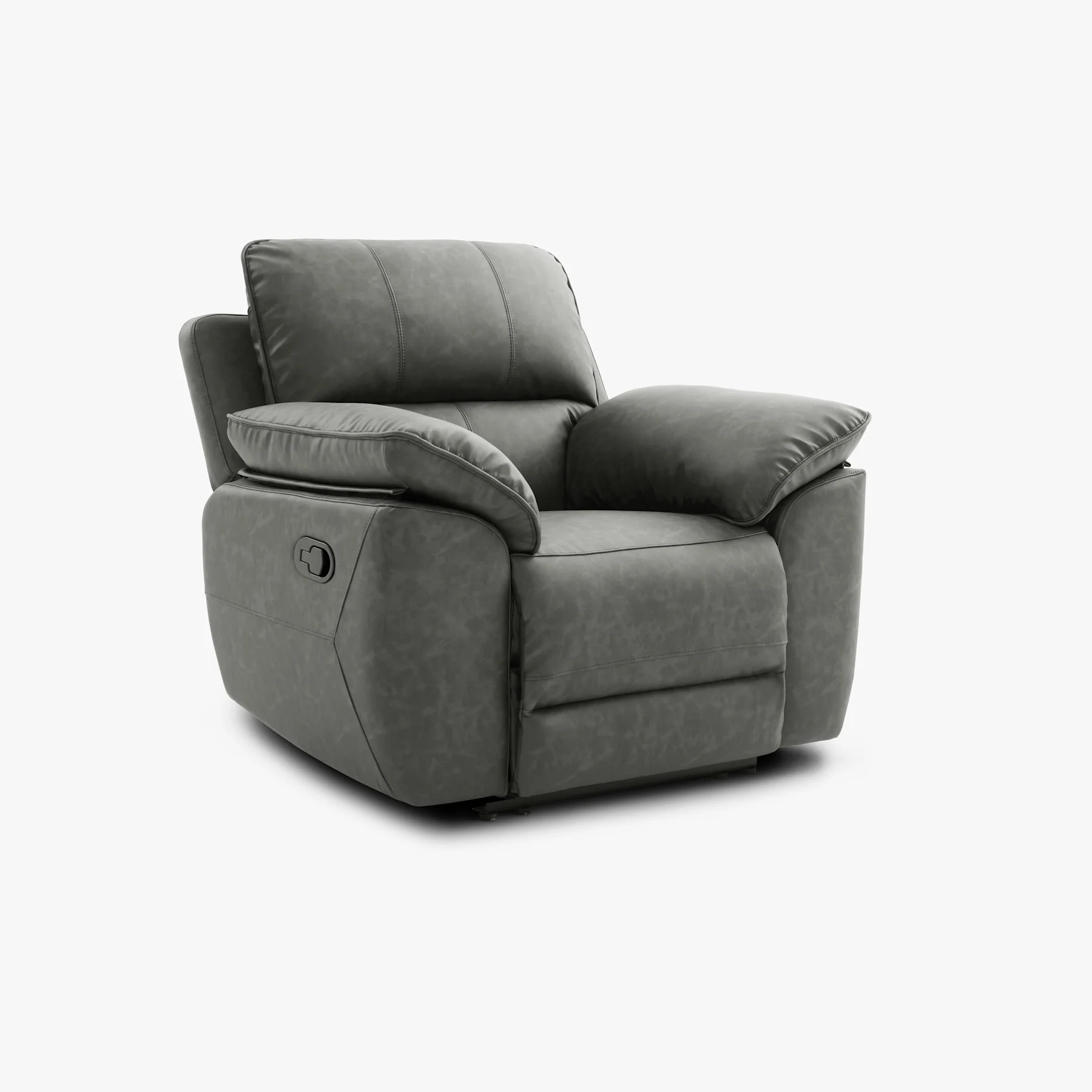 Seville Recliner Armchair, Vintage Grey Premium Faux Leather