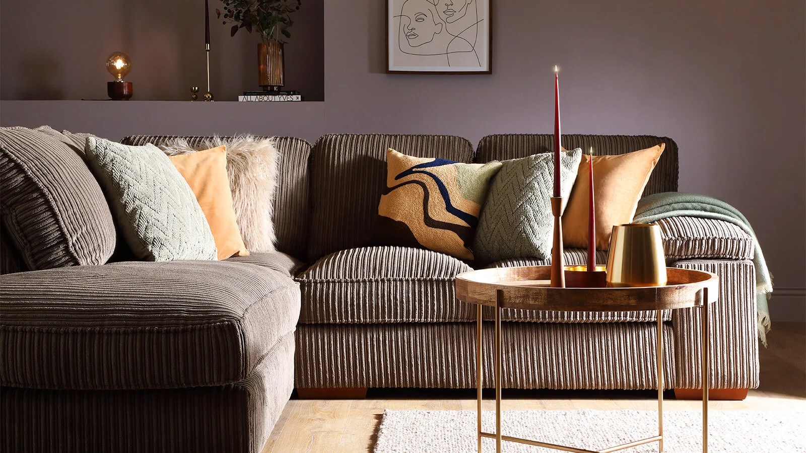 5 Top Interior Trends for 2023 > banner > Cassie cord corner sofa