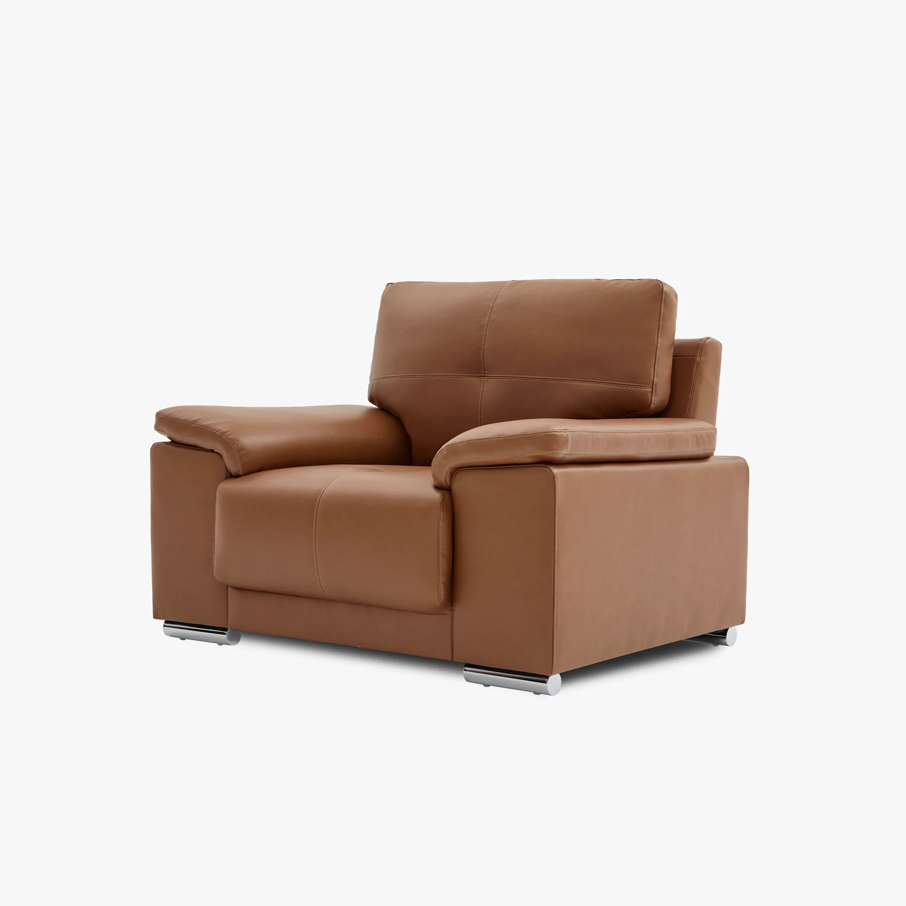 Kansas Armchair, Tan Premium Faux Leather