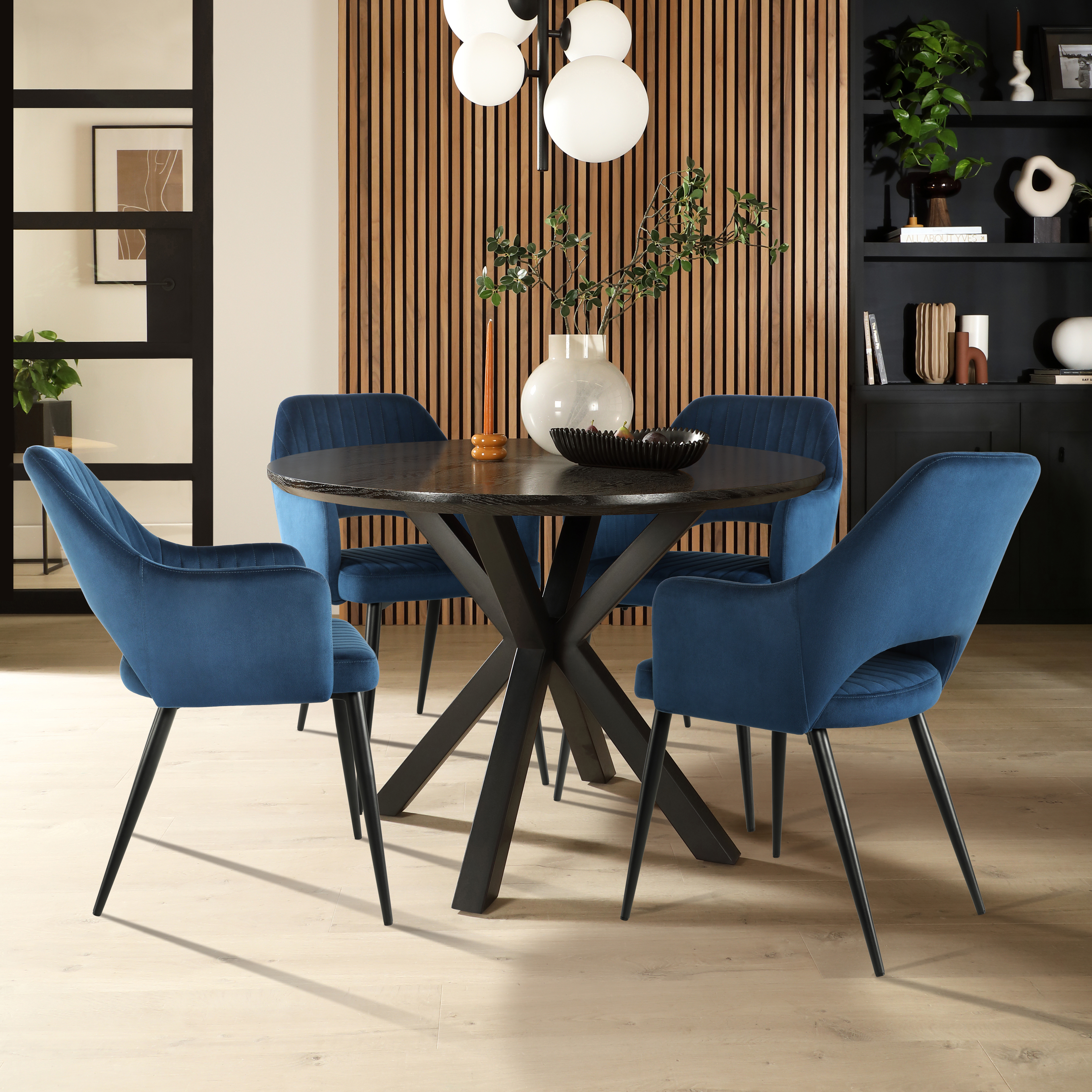 Dining Table Velvet Chairs Temple Webster Ski-Leg Dining Table