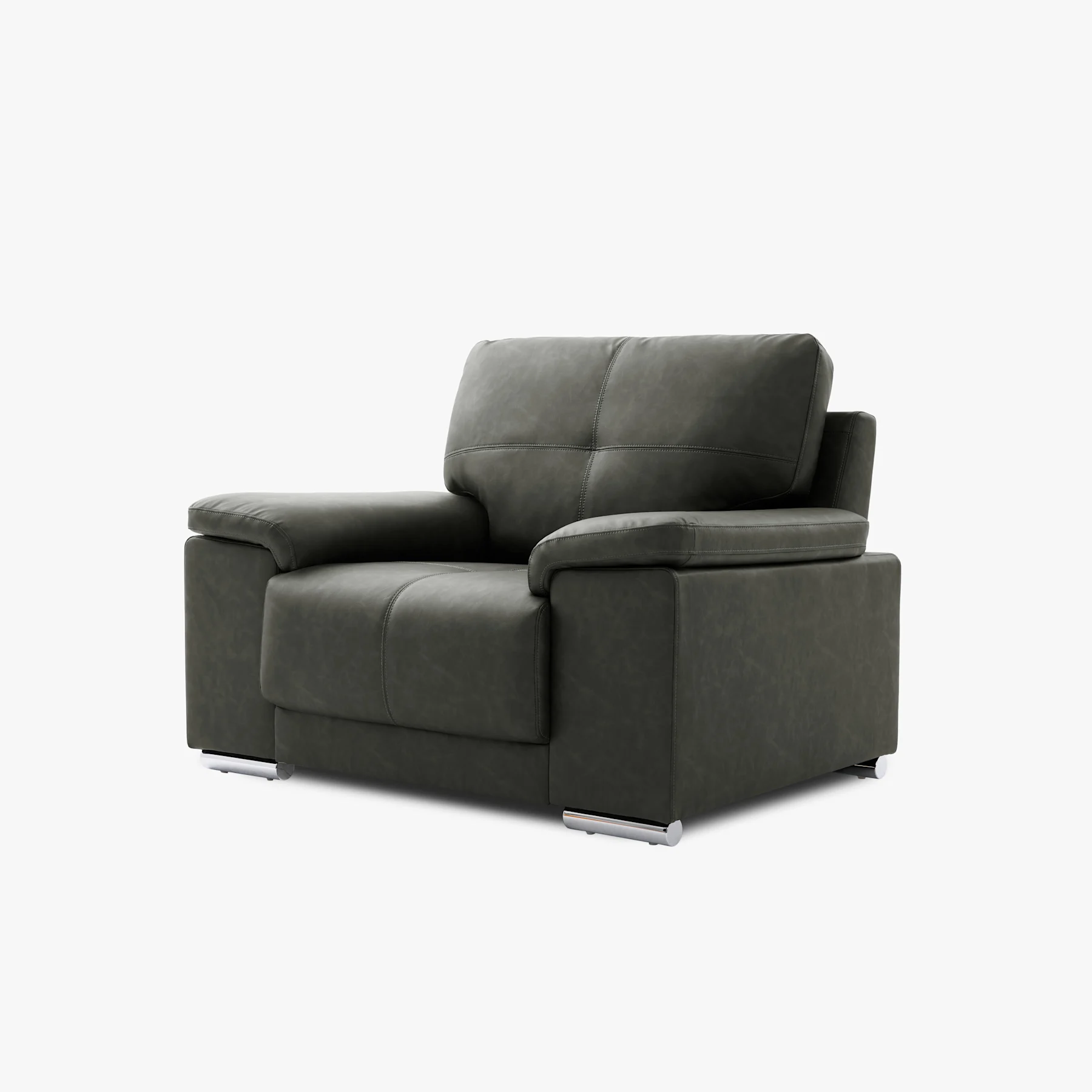 Kansas Armchair, Vintage Grey Premium Faux Leather