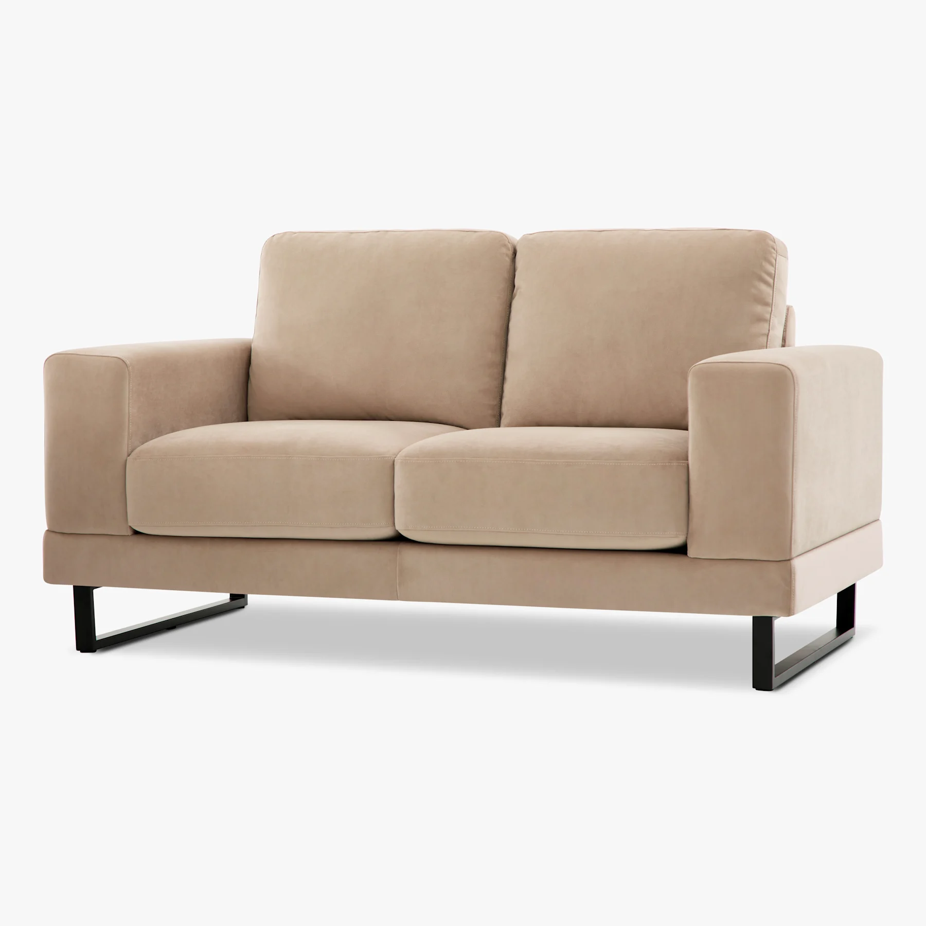 Alessia 2 Seater Sofa, Champagne Classic Velvet