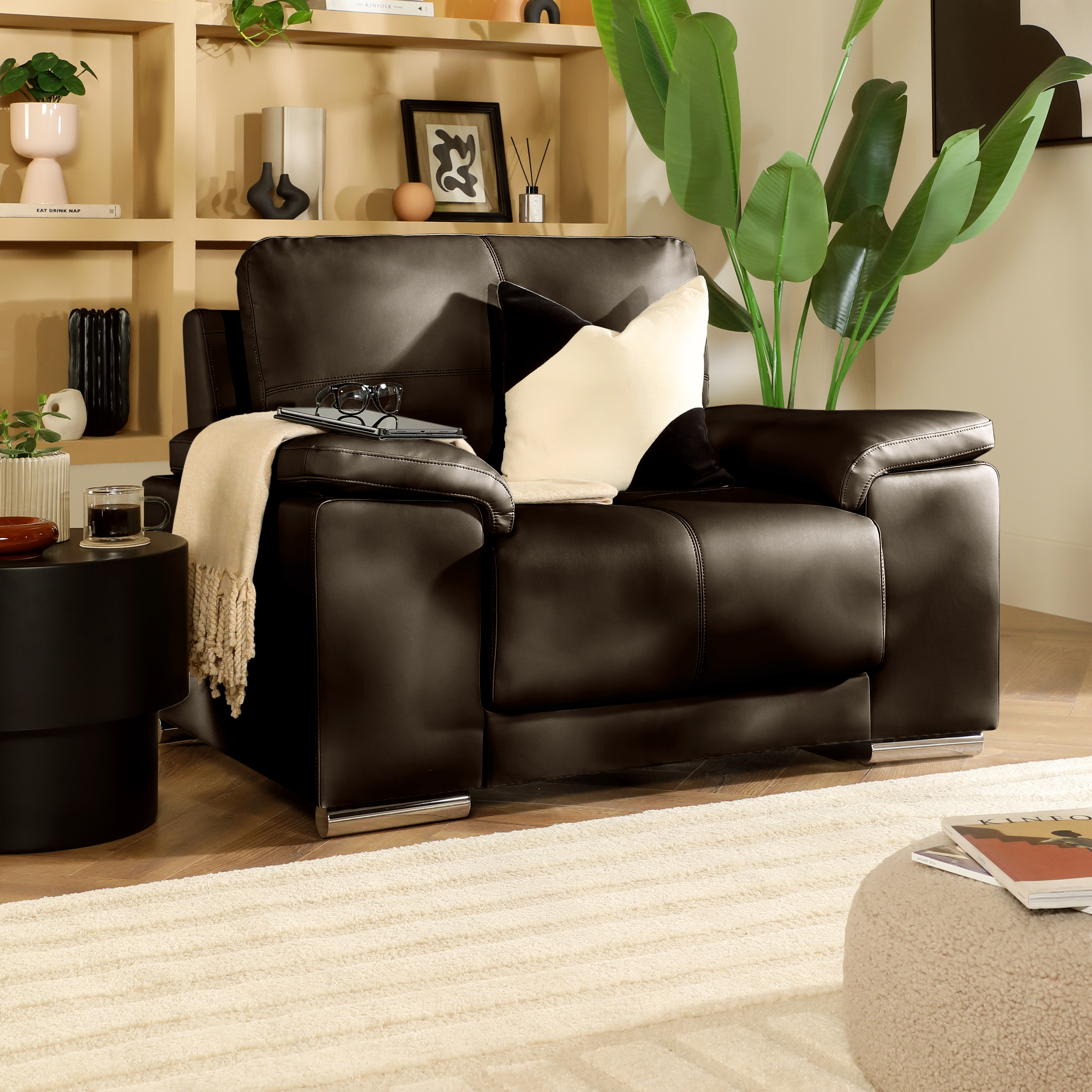 Kansas Armchair, Brown Premium Faux Leather Only £429.99 | Furniture