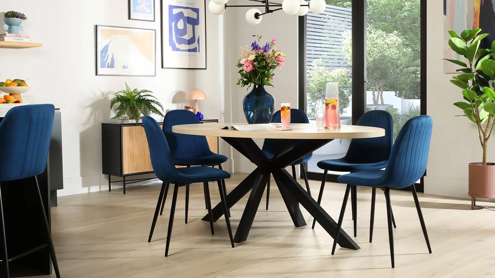 SS24 Fruit Pastels > Banner Madison table Brooklyn chairs