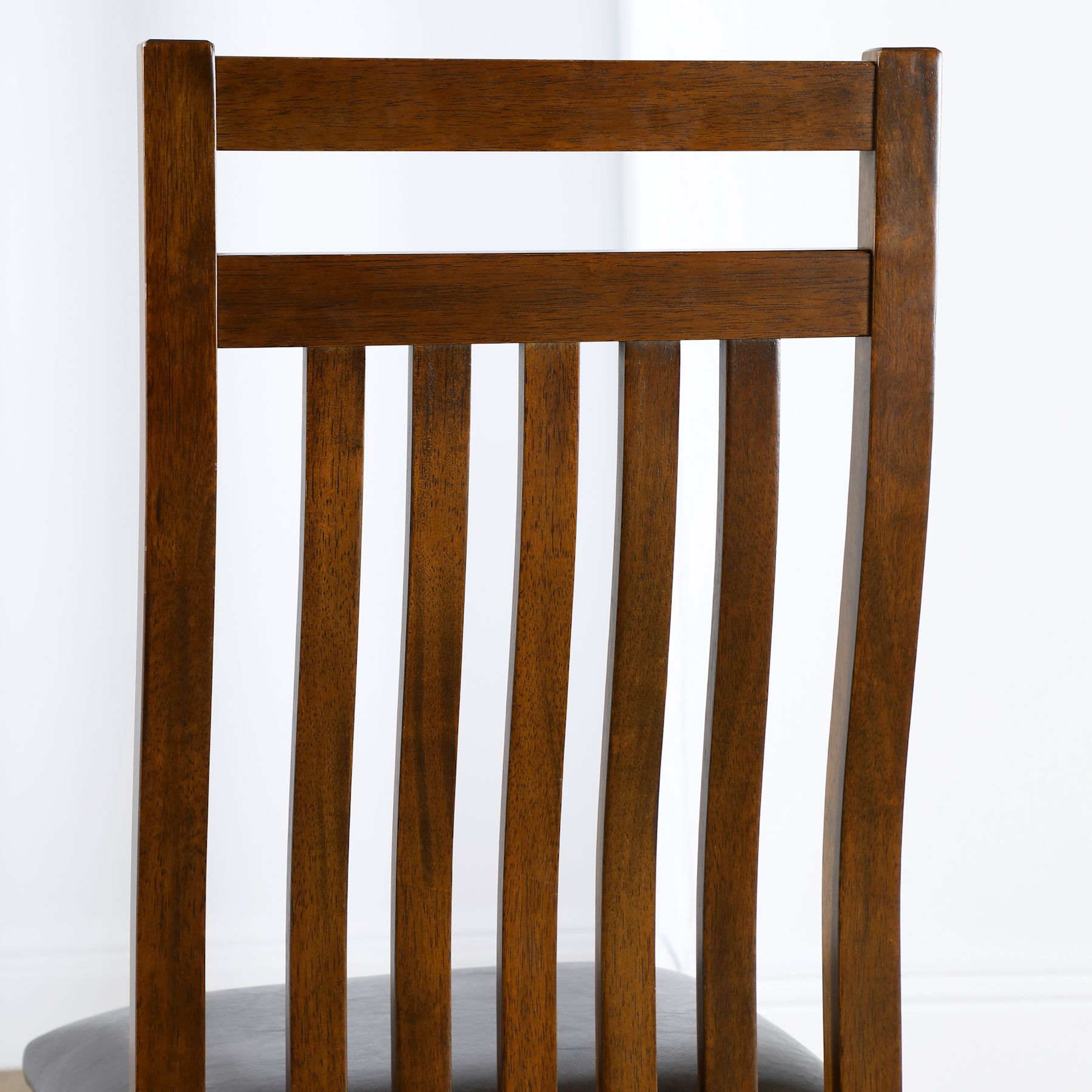 Cheapest Java Dining Chair Java Dining Chair, Brown Classic Faux Leather & Dark Solid Hardwood ...