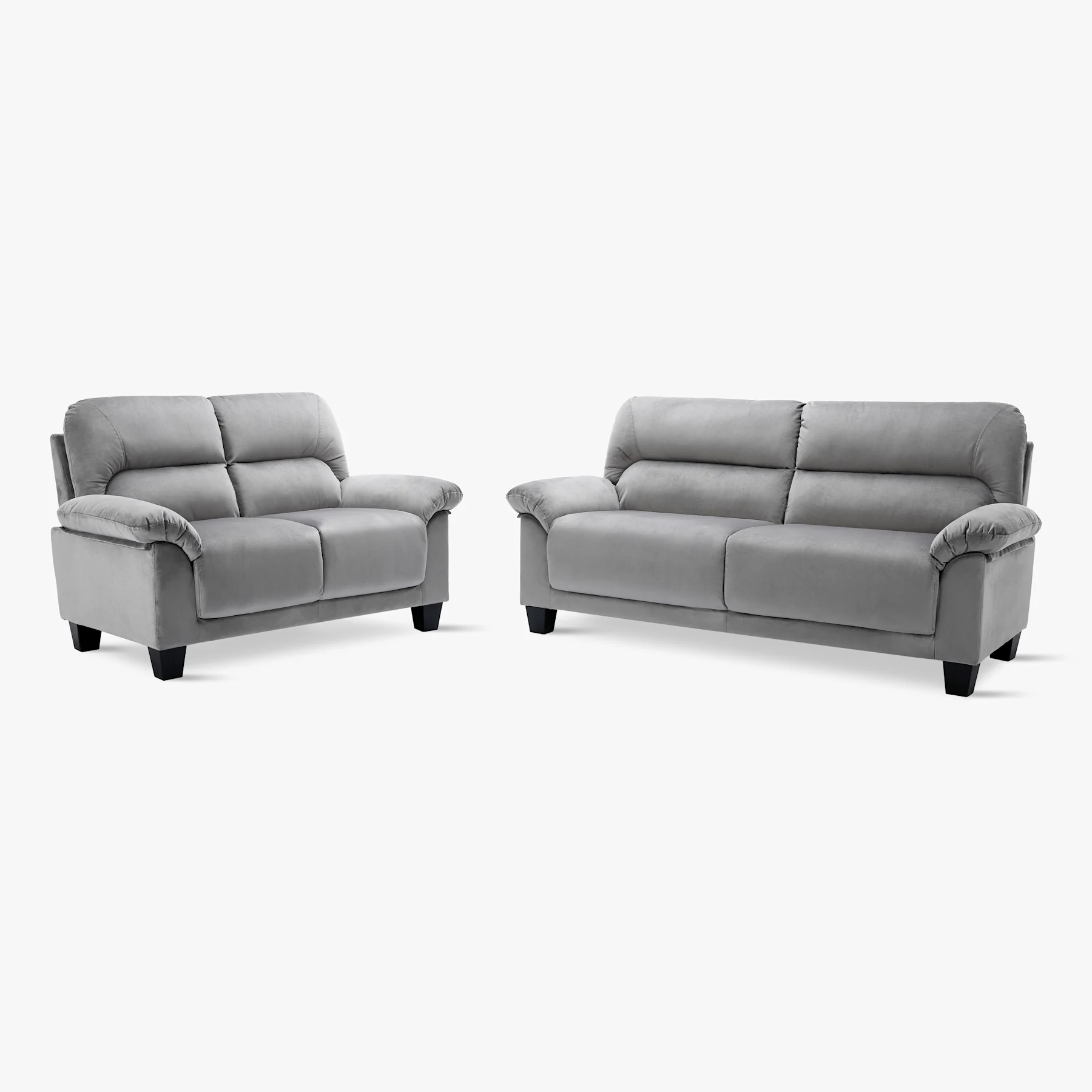 Austin Small 3+2 Seater Sofa Set, Grey Classic Velvet