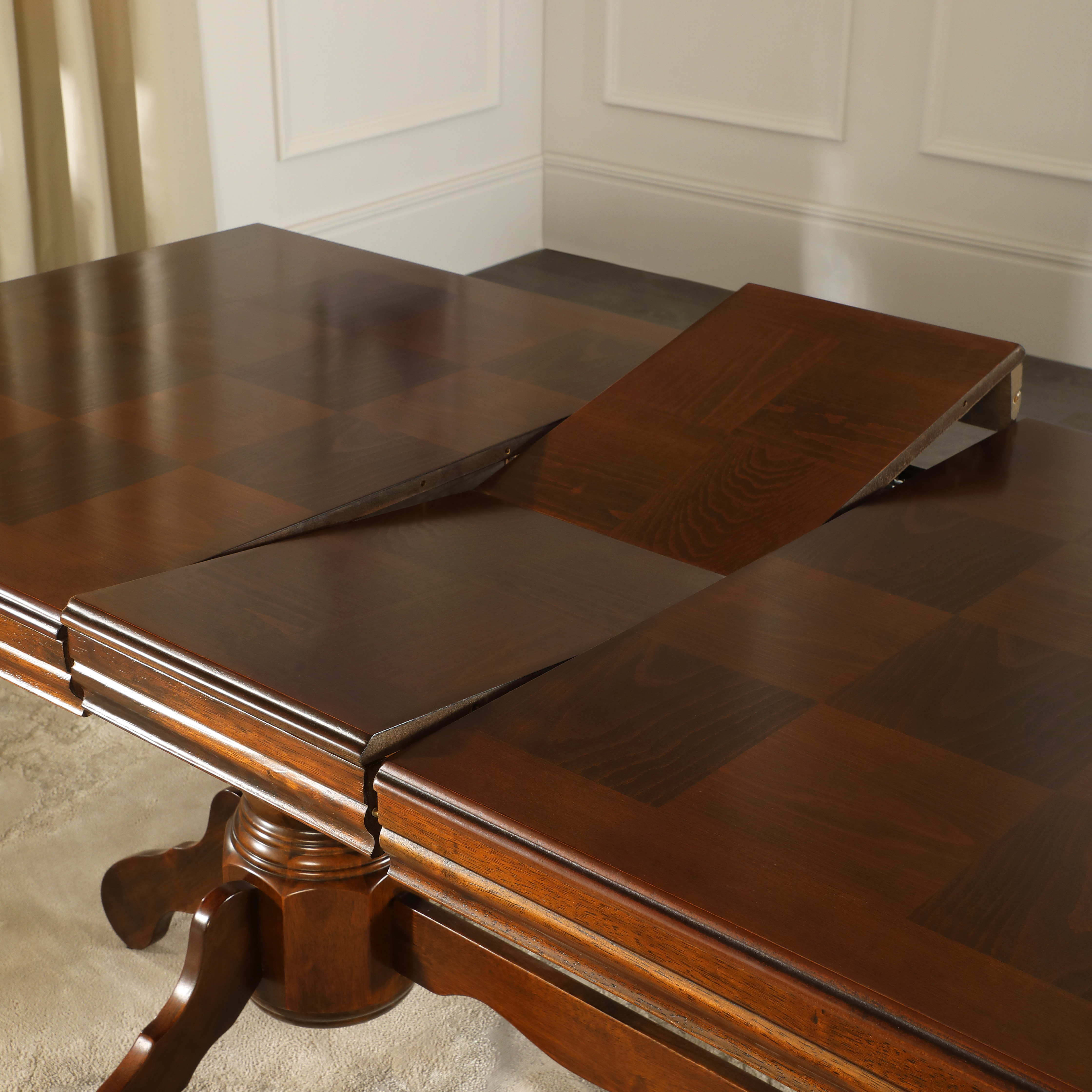 Chatsworth Extending Dining Table & 6 Java Chairs, Dark Birch